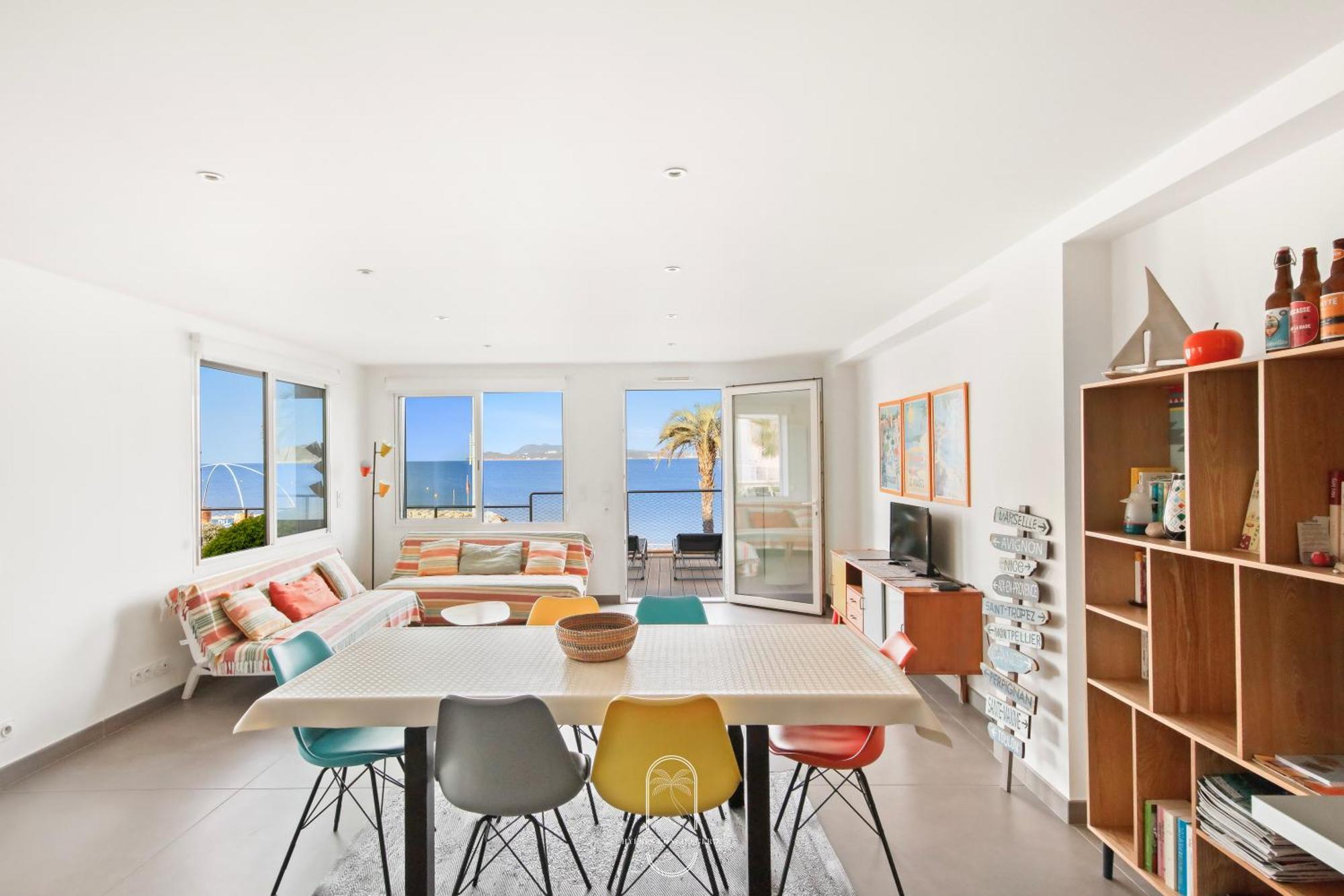 לה פרדה Villa Antoine Appartement Rdj Vue Mer Clim Wifi Parking Plage 50M La Garonne מראה חיצוני תמונה
